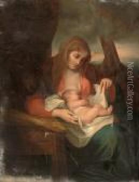 The Madonna And Child Oil Painting - Correggio, (Antonio Allegri)