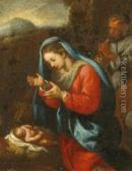 Jezus Szuletese Oil Painting - Correggio, (Antonio Allegri)