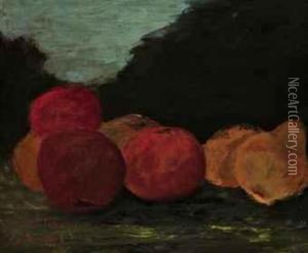 Nature Morte Aux Pommes Et Aux Poires Oil Painting - Gustave Courbet