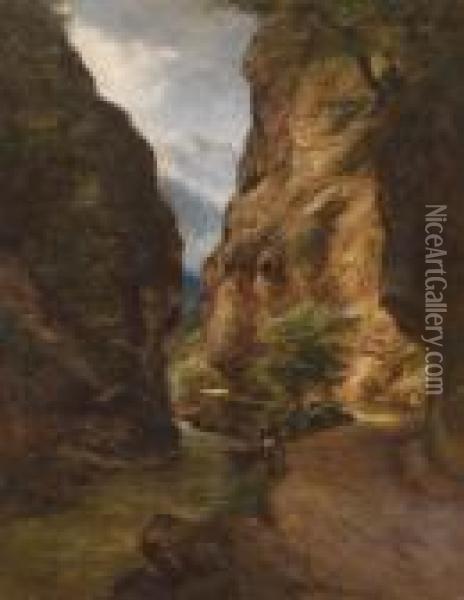 La Gorge De La Loue Oil Painting - Gustave Courbet