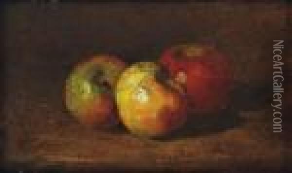 Nature Morte Aux Trois Pommes Oil Painting - Gustave Courbet