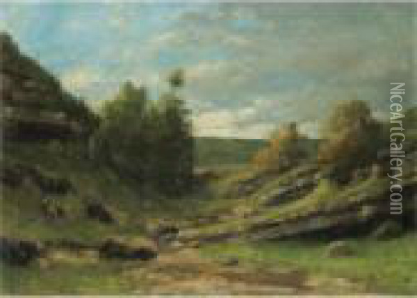 La Vallee Rocheuse Oil Painting - Gustave Courbet