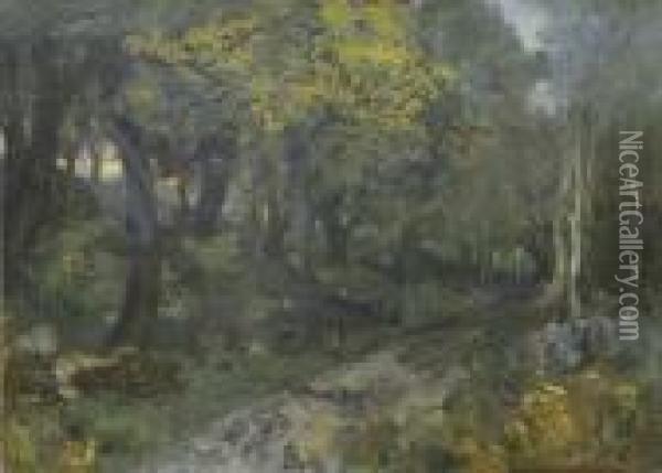 Chemin Dans Un Sous-bois Oil Painting - Gustave Courbet
