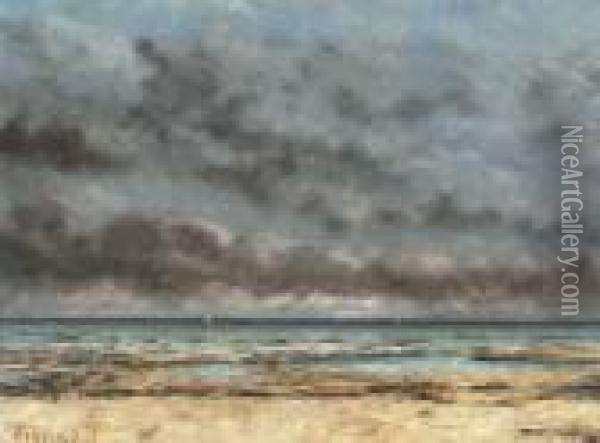 Mer Calme Oil Painting - Gustave Courbet