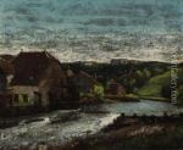 La Vall De La Loue (the Loue Valley) Oil Painting - Gustave Courbet