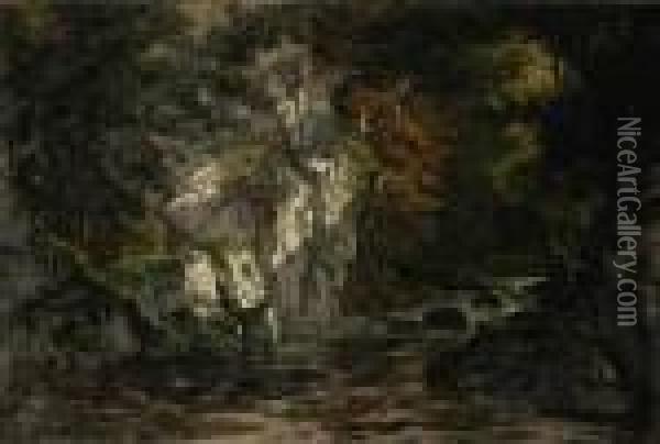 Gorge De La Loue, Jura Oil Painting - Gustave Courbet