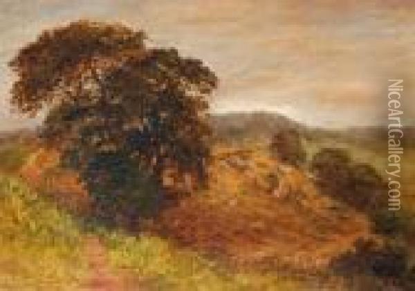 The Youngerhillside Landscape Oil Painting - David Cox