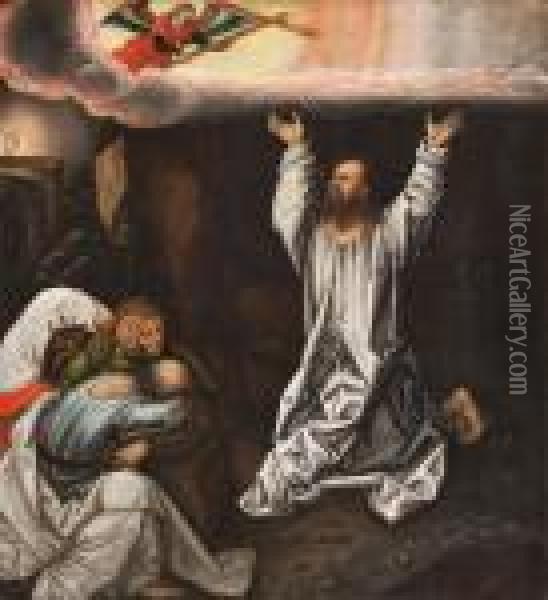 Christus Auf Dem Olberg Mit Den Schlafenden Jungern Im Garten Gethsemane Oil Painting - Lucas The Elder Cranach