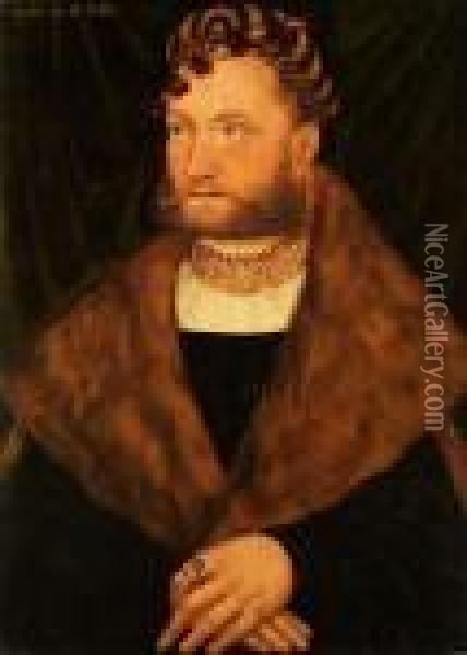 Portrait Eines Bartigen Mannes Oil Painting - Lucas The Elder Cranach