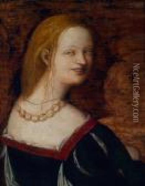 Ritratto Di Giovane Donna He Ride Oil Painting - Lucas The Elder Cranach