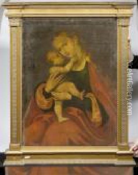 The Virgin With Embracing Child Oil Painting - Lucas The Elder Cranach