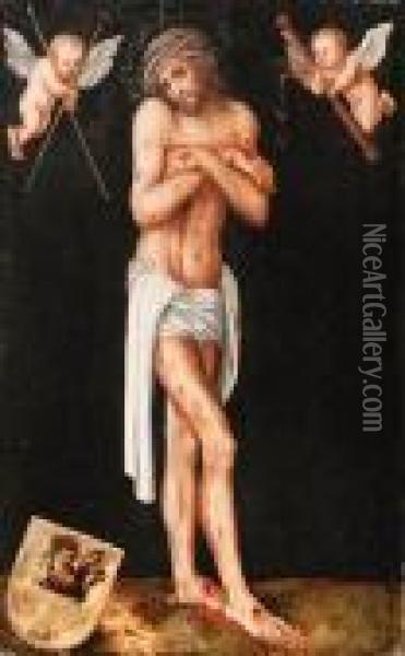 Christ The Man Of Sorrows Oil Painting - Lucas The Elder Cranach