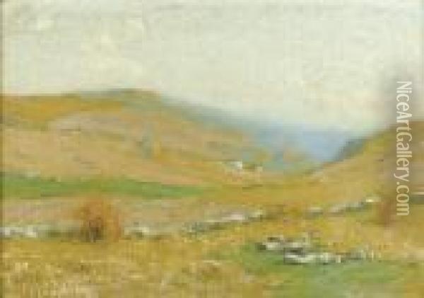 Golden Hills Oil Painting - Bruce Crane