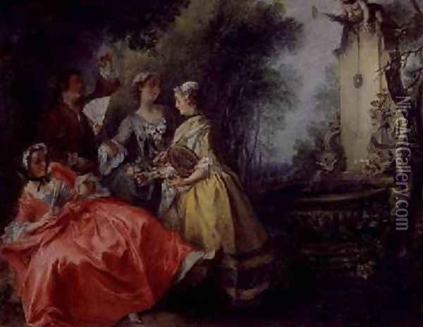 The Four Times of the Day Midday Oil Painting - Nicolas Lancret