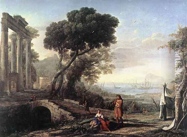 Italian Coastal Landscape 1642 Oil Painting - Claude Lorrain (Gellee)