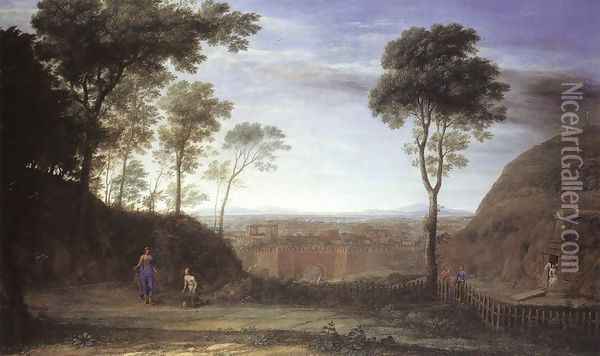 Landscape with Noli Me Tangere Scene 1681 Oil Painting - Claude Lorrain (Gellee)