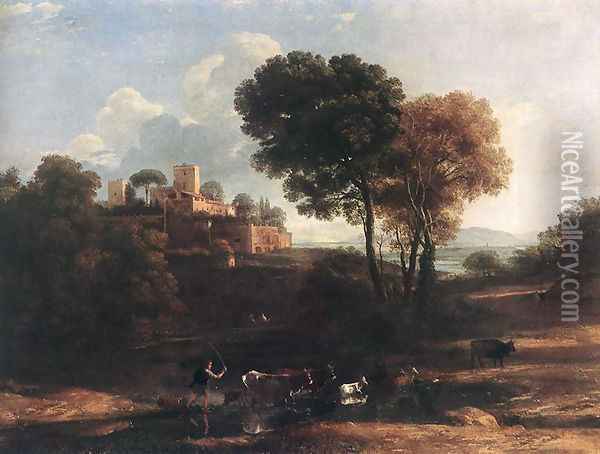 Landscape with Shepherds 1645-46 Oil Painting - Claude Lorrain (Gellee)