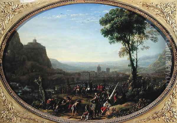 The Pass of Susa Taken by Louis XIII in 1629 Oil Painting - Claude Lorrain (Gellee)