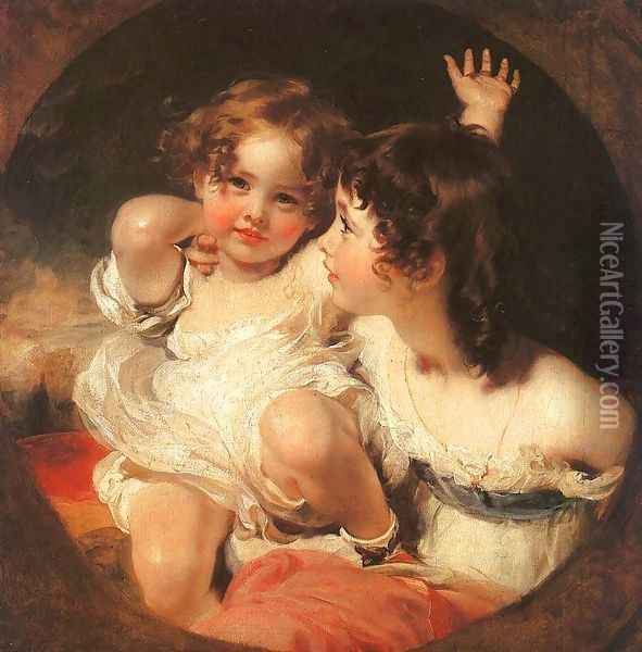The Calmady Children 1824 Oil Painting - Sir Thomas Lawrence