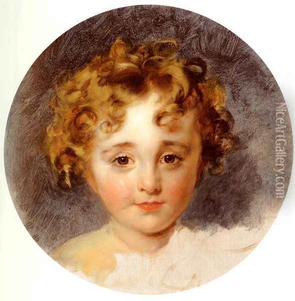 Portrait Of The Hon, George Fane (1819 - 1848), Later Lord Burghersh, When A Boy Oil Painting - Sir Thomas Lawrence