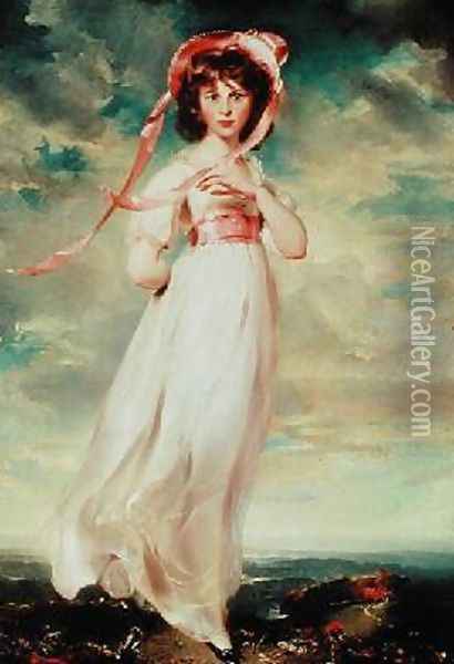 Sarah Barrett Moulin Pinkie Oil Painting - Sir Thomas Lawrence