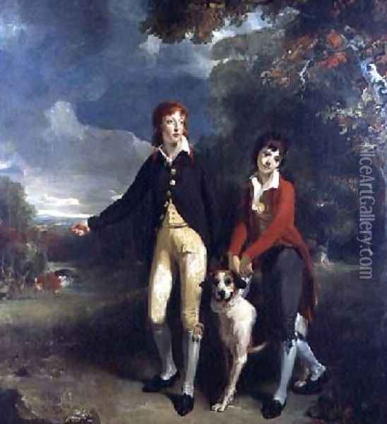 Portrait of Charles Chetwynd Talbot Viscount Ingestre and His Brother Oil Painting - Sir Thomas Lawrence