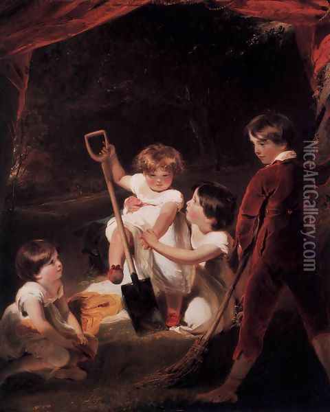 The Angerstein Children Oil Painting - Sir Thomas Lawrence