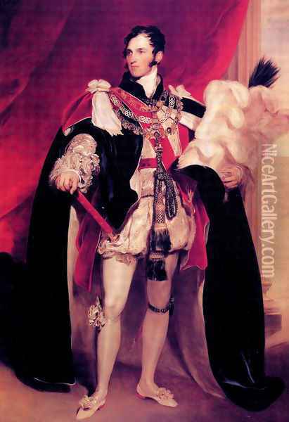 Leopold I; King of the Belgians Order of the Garter Oil Painting - Sir Thomas Lawrence