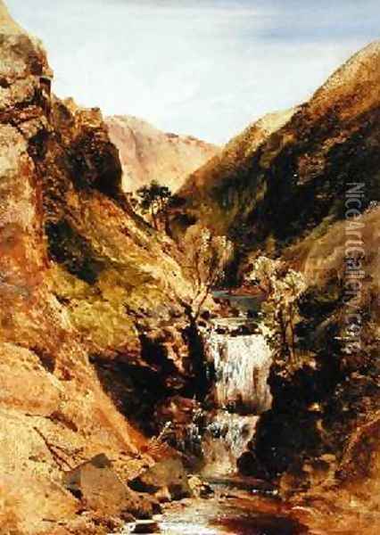 Highland Stream or Highland Landscape Glen Tilt Oil Painting - Sir Edwin Henry Landseer