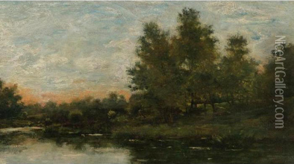 Bord De La Seine Oil Painting - Charles-Francois Daubigny