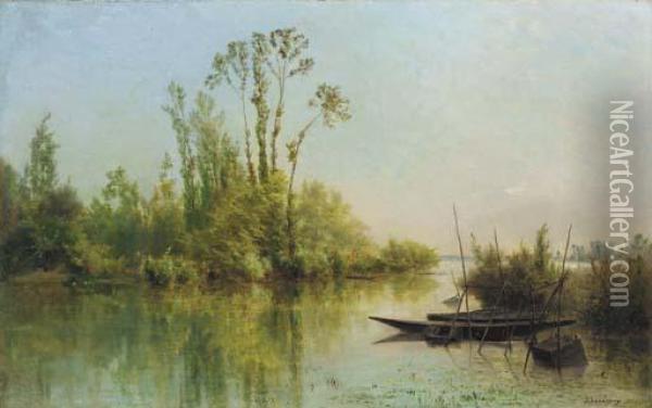 Signed 'daubigny' (lower Right) Oil Painting - Charles-Francois Daubigny