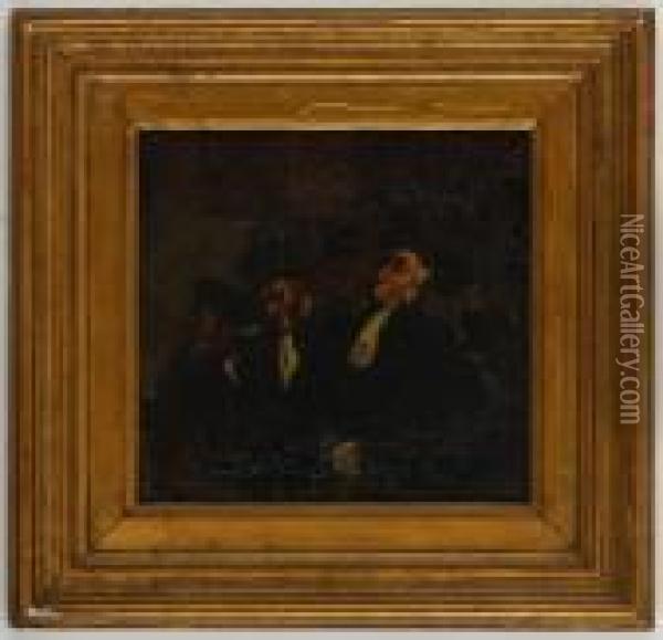 Magistrats Oil Painting - Honore Daumier
