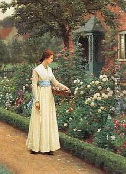 Summer Roses Oil Painting - Edmund Blair Blair Leighton