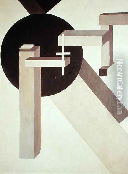 Proun 10, 1919 Oil Painting - Eliezer Markowich Lissitzky