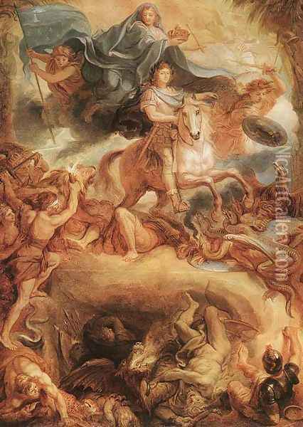 Apotheose of Louis XIV 1677 Oil Painting - Charles Le Brun