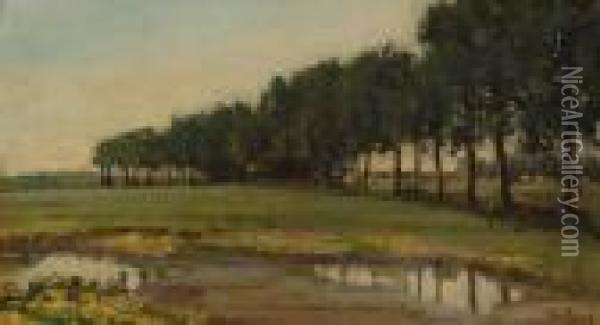 Landscape Oil Painting - Theophile Emile Achille De Bock