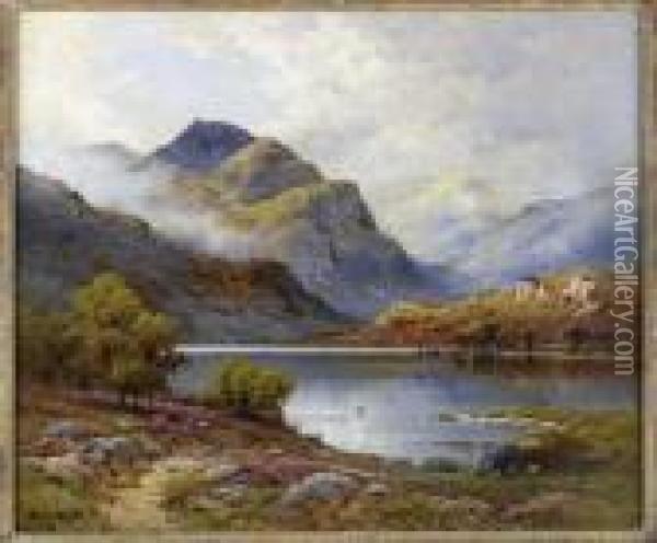 Summer Morning, Loch Katrine Oil Painting - Alfred de Breanski