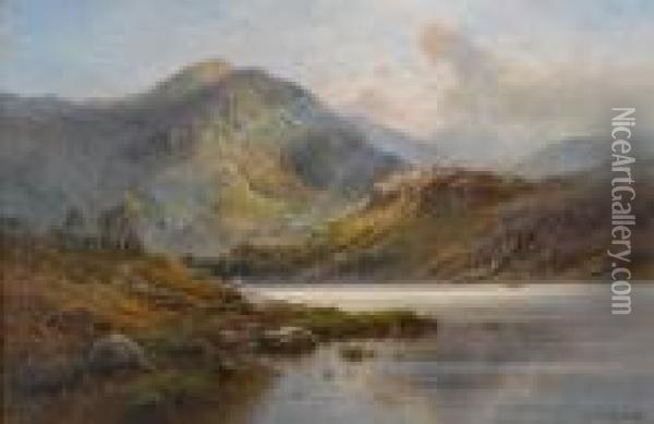 On Loch Lomond Oil Painting - Alfred de Breanski