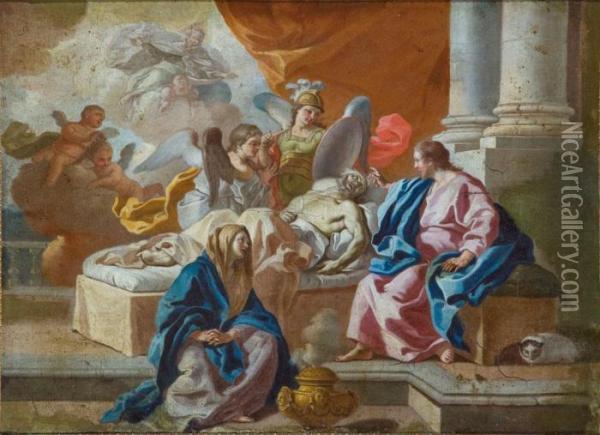 Transito Di San Giuseppe Oil Painting - Francesco de Mura