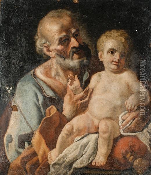 Saint Joseph And The Child Oil Painting - Francesco de Mura