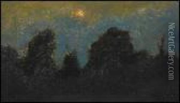 Moonrise - Arthabasca Oil Painting - Marc-Aurele Foy De Suzor-Cote