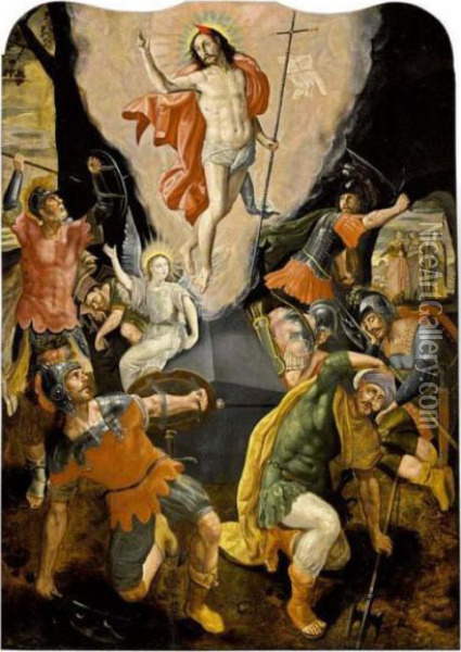 The Resurrection Oil Painting - Maarten de Vos