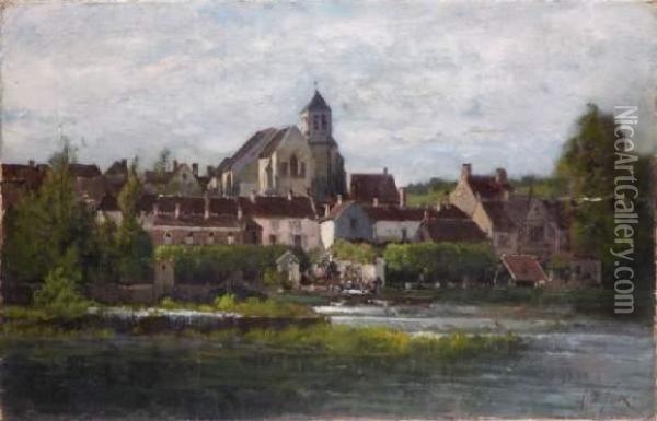 La Vue Du Village Oil Painting - Alexandre Defaux