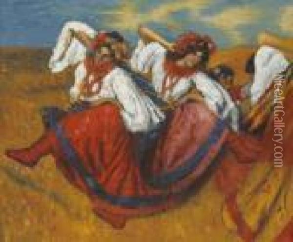 Russian Dancers Oil Painting - Edgar Degas