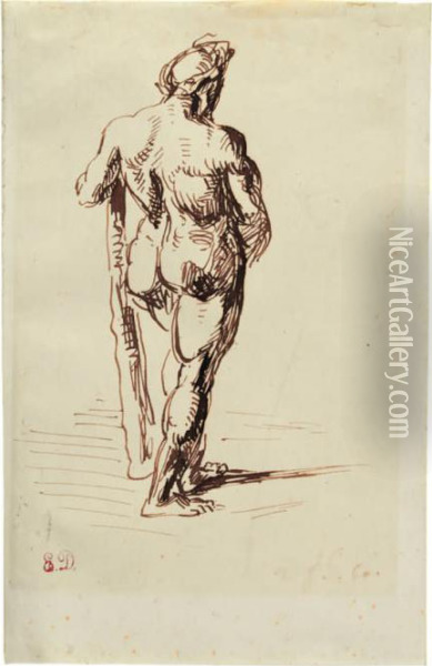Studie Des Herkules Oil Painting - Eugene Delacroix