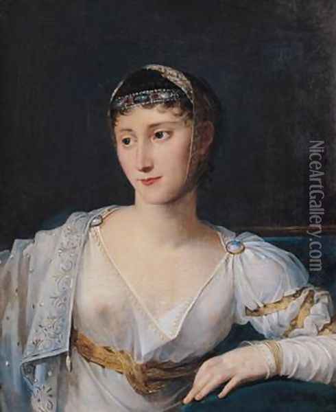 Portrait of Marie-Pauline Bonaparte 1780-1825 Princess Borghese Oil Painting - Robert-Jacques-Francois-Faust Lefevre
