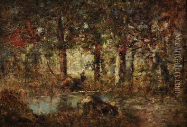 La Cueillette Du Petitbois Oil Painting - Narcisse-Virgile D Az De La Pena