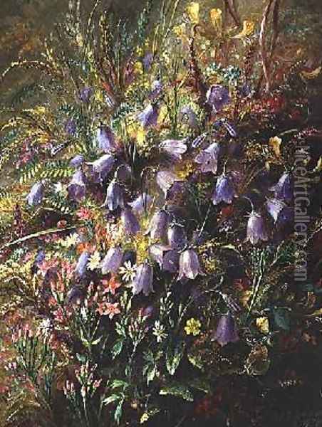 Harebells and other Woodland Flowers and Grasses Oil Painting - Albert Durer Lucas