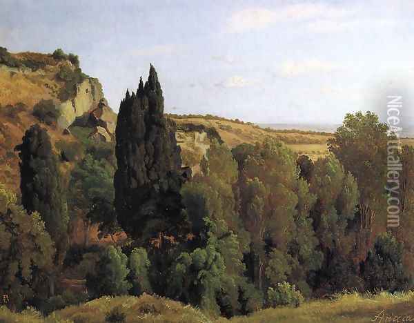 Landscape near Ariccia Oil Painting - George Friedrich August Lucas