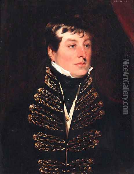 Portrait of an Officer, quarter-length, in uniform Oil Painting - Sir Thomas Lawrence